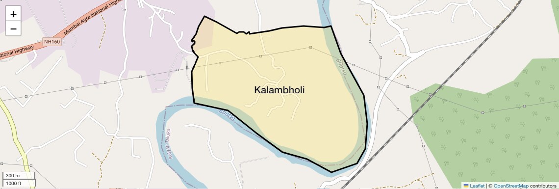 Location Map of Kalambholi, Thane