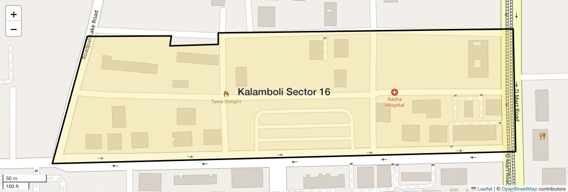 Location Map of Kalamboli Sector 16, Navi Mumbai
