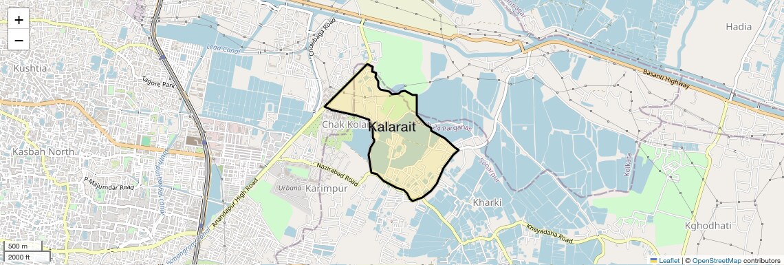Location Map of Kalarait, Kolkata