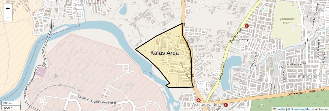 Location Map of Kalas Area, Pune