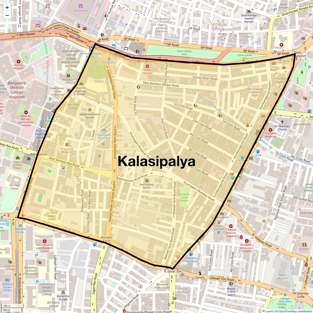 Check Time Travel of Kalasipalya, Bangalore