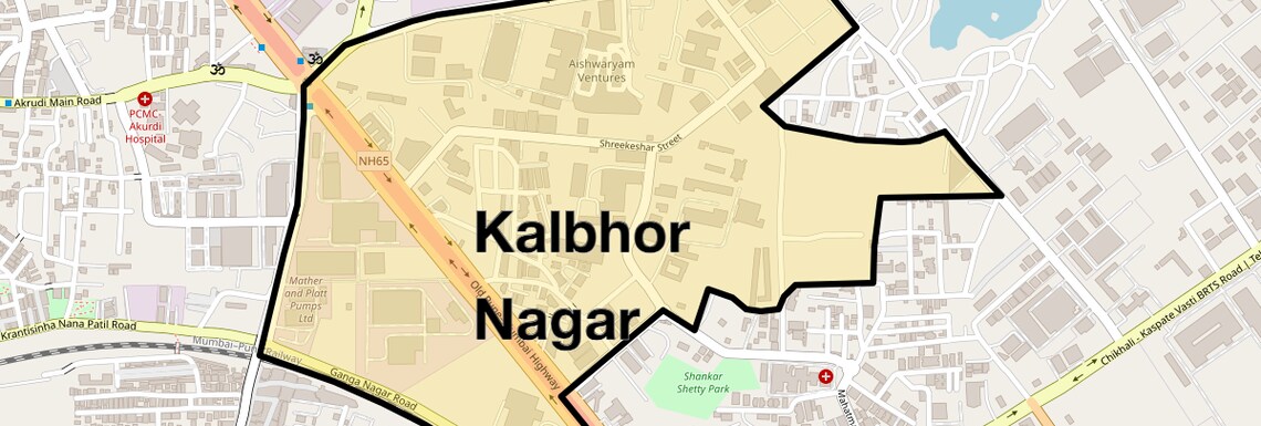 Location Map of Kalbhor Nagar, Pune