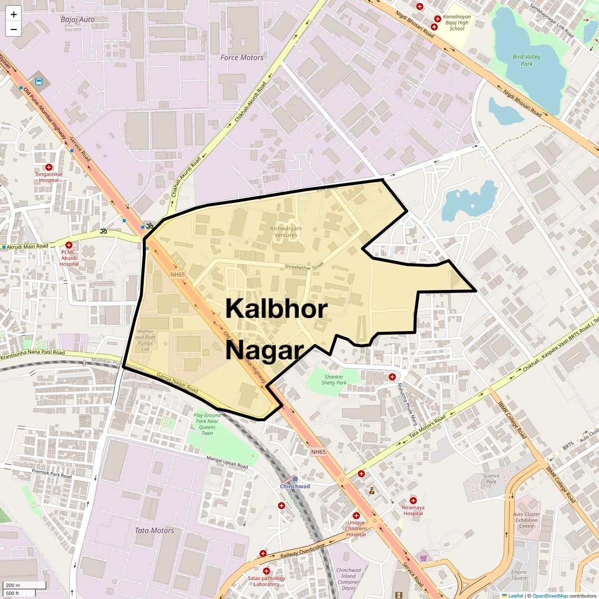 Kalbhor Nagar Map