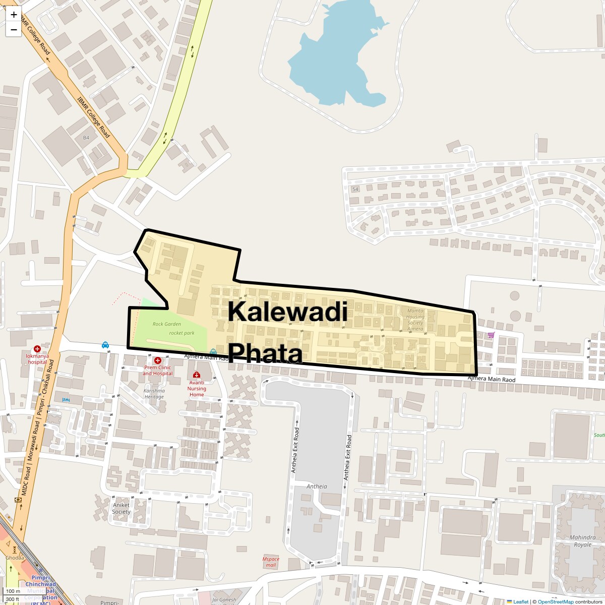 Location Map of Kalewadi Phata, Pune