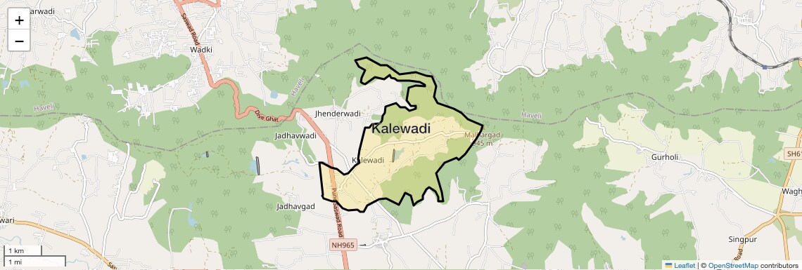 Location Map of Kalewadi, Pune