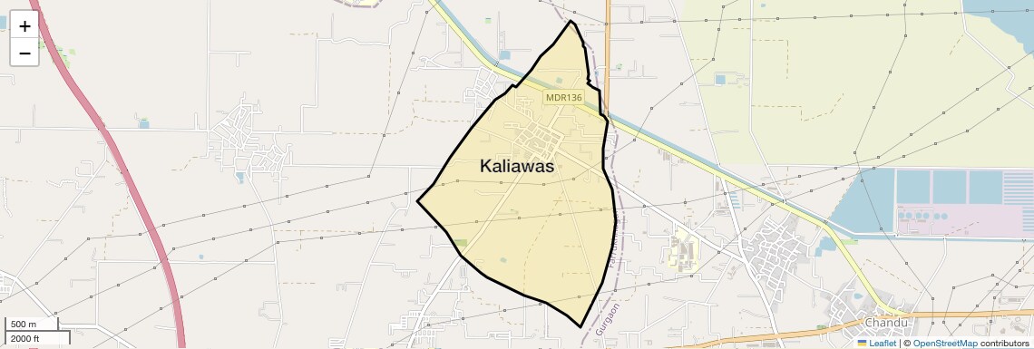Location Map of Kaliawas, Gurgaon