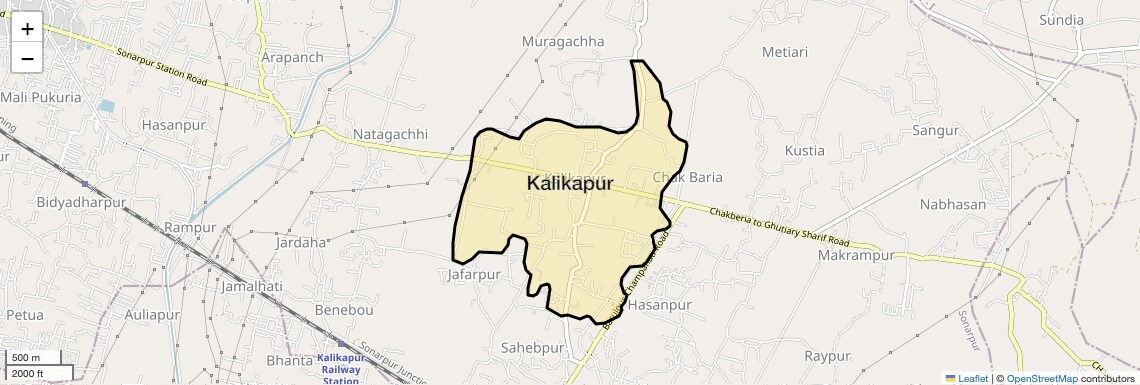 Location Map of Kalikapur, Kolkata