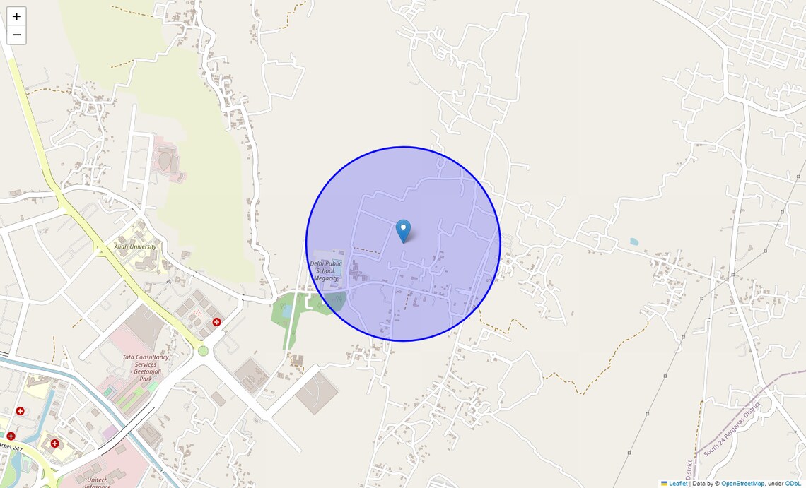 Location Map of Kalikapur New Town, Kolkata