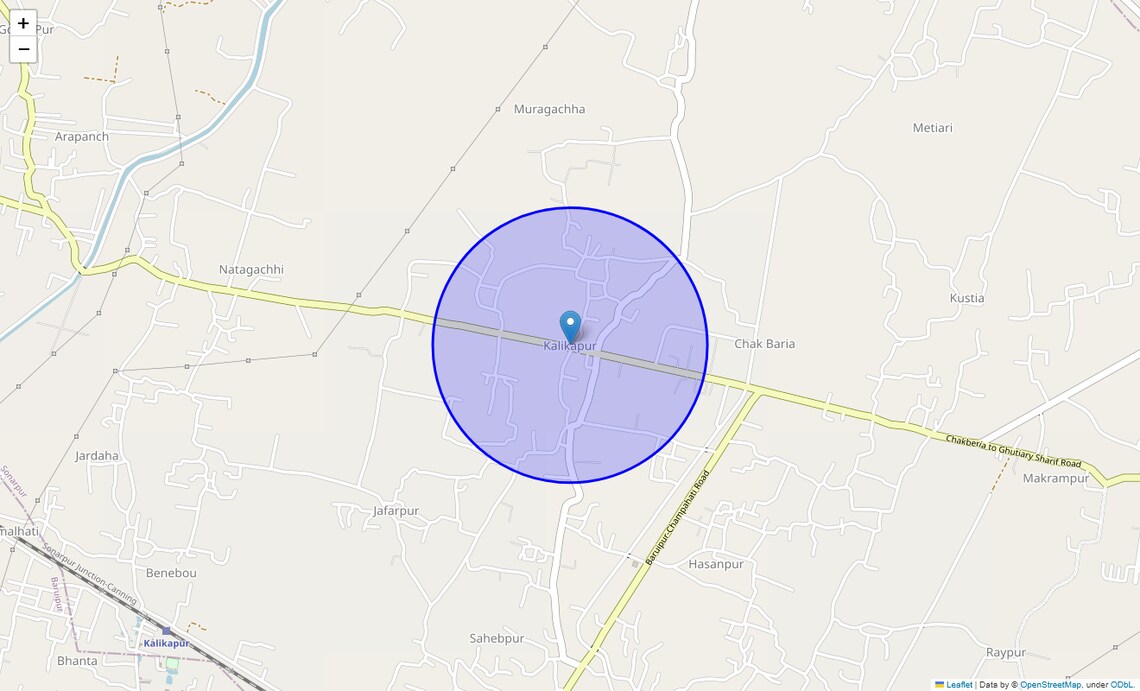 Location Map of Kalikapur Rajpur Sonarpur, Kolkata