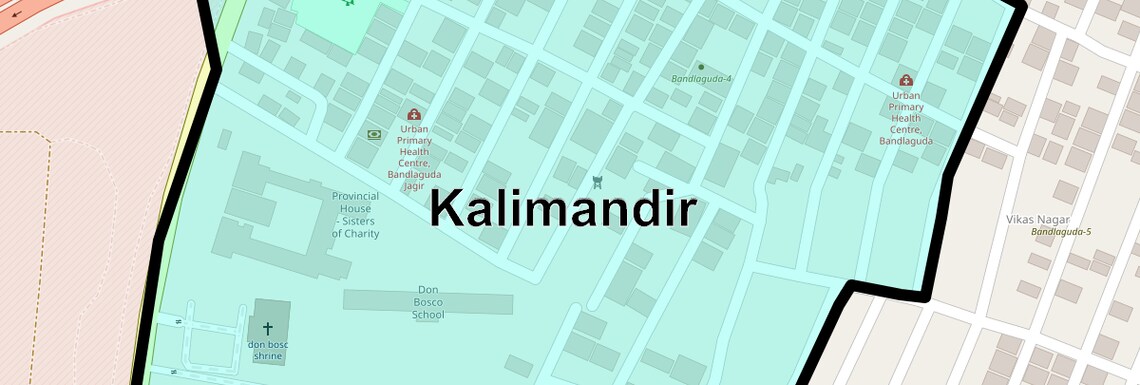 Location Map of Kalimandir, Hyderabad