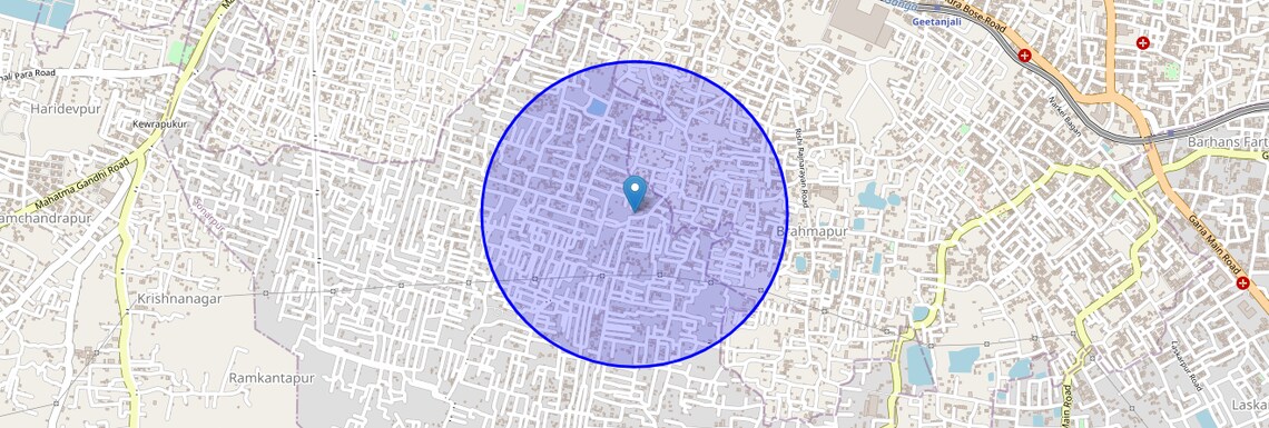 Location Map of Kalimandir, Kolkata