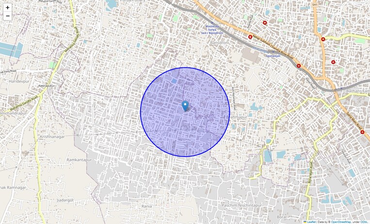 Location Map of Kalimandir