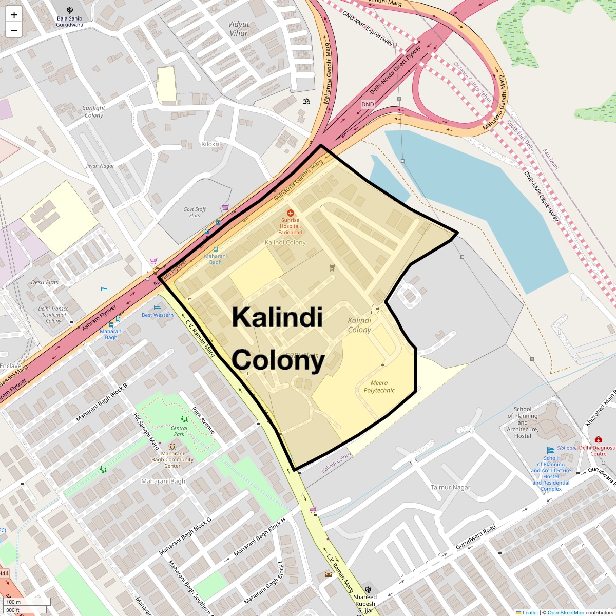 Check Time Travel of Kalindi Colony, Delhi