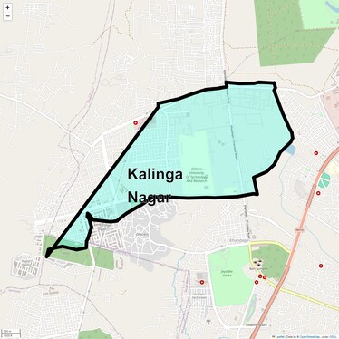 Location Map of Kalinga Nagar, Bhubaneswar