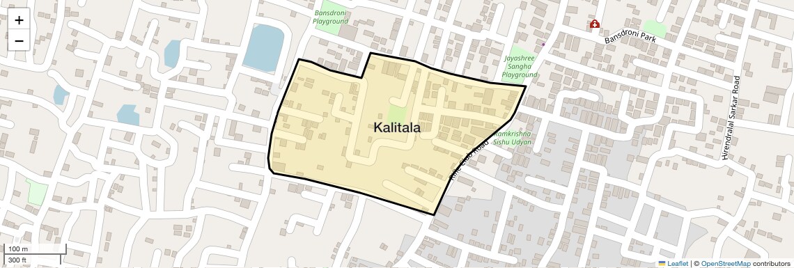 Location Map of Kalitala, Kolkata