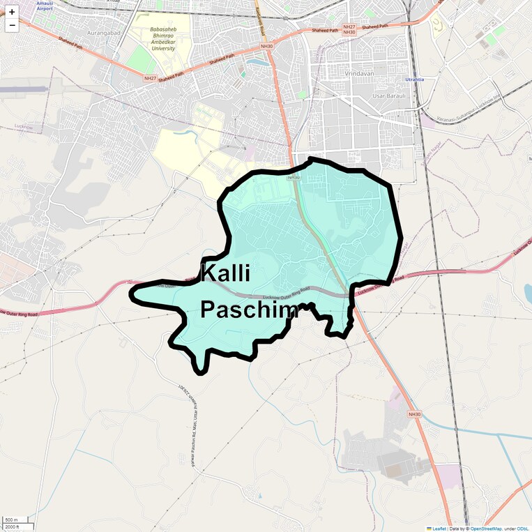 Location Map of Kalli Paschim