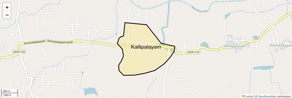 Location Map of Kallipalayam, Coimbatore