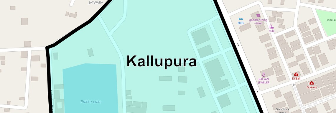 Location Map of Kallupura, Ghaziabad