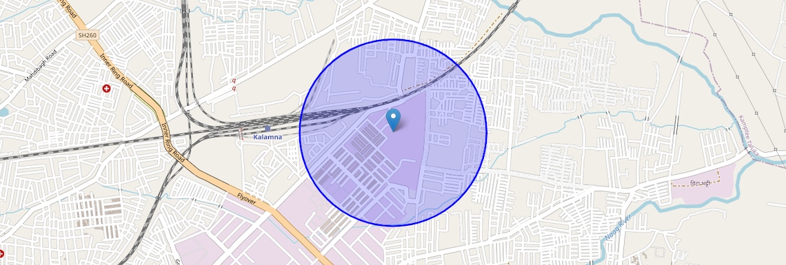 Location Map of Kalmana, Nagpur