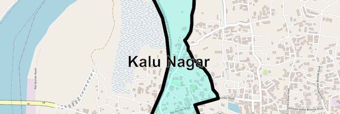Location Map of Kalu Nagar, Thane