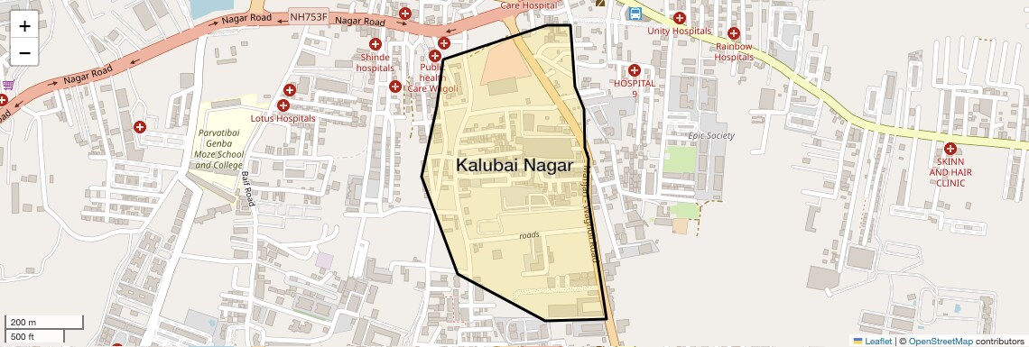 Location Map of Kalubai Nagar, Pune