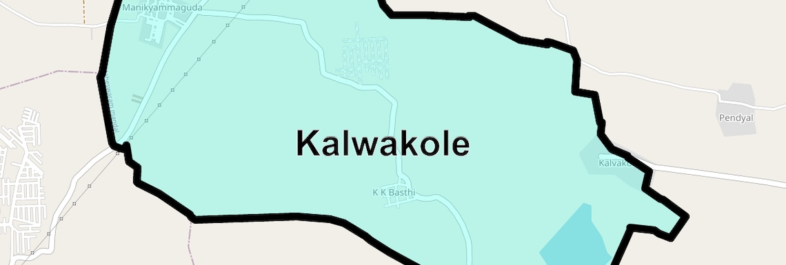 Location Map of Kalwakole, Hyderabad