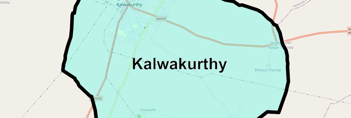 Location Map of Kalwakurthy, Hyderabad