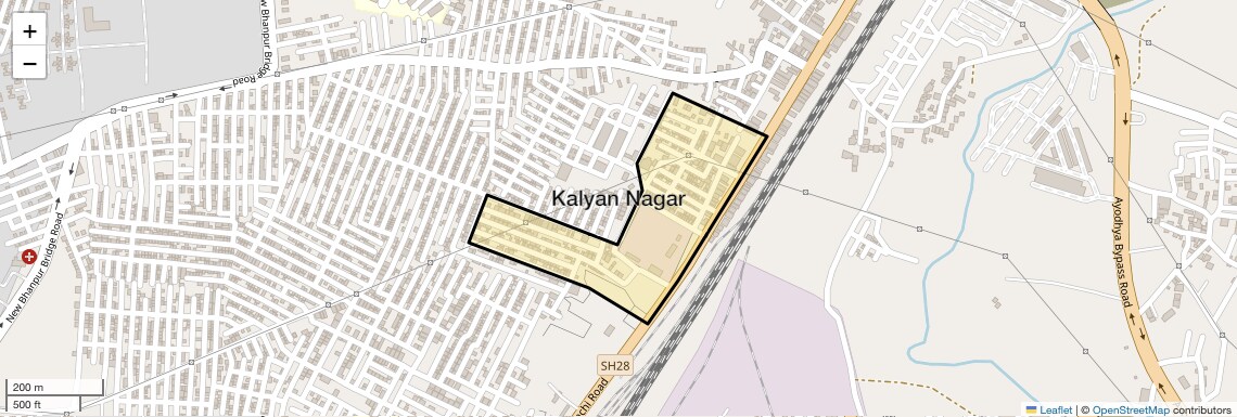Location Map of Kalyan Nagar, Bhopal