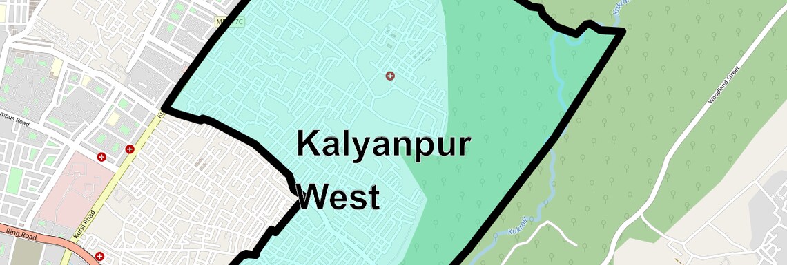 Location Map of Kalyanpur West, Lucknow