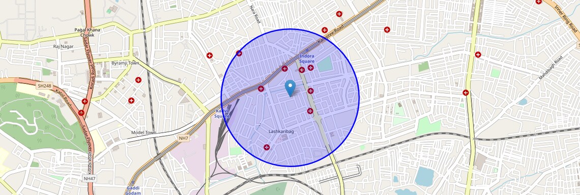 Location Map of Kamaal Chok, Nagpur