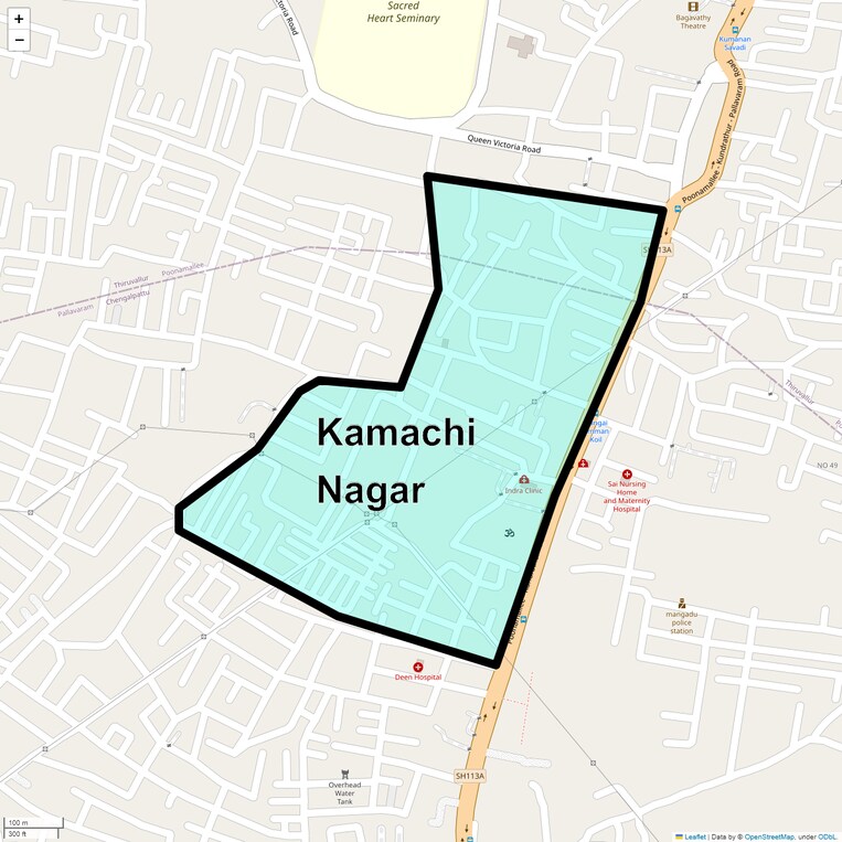 Location Map of Kamachi Nagar