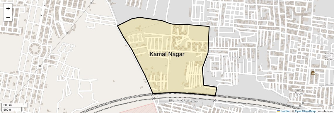 Location Map of Kamal Nagar, Bhopal