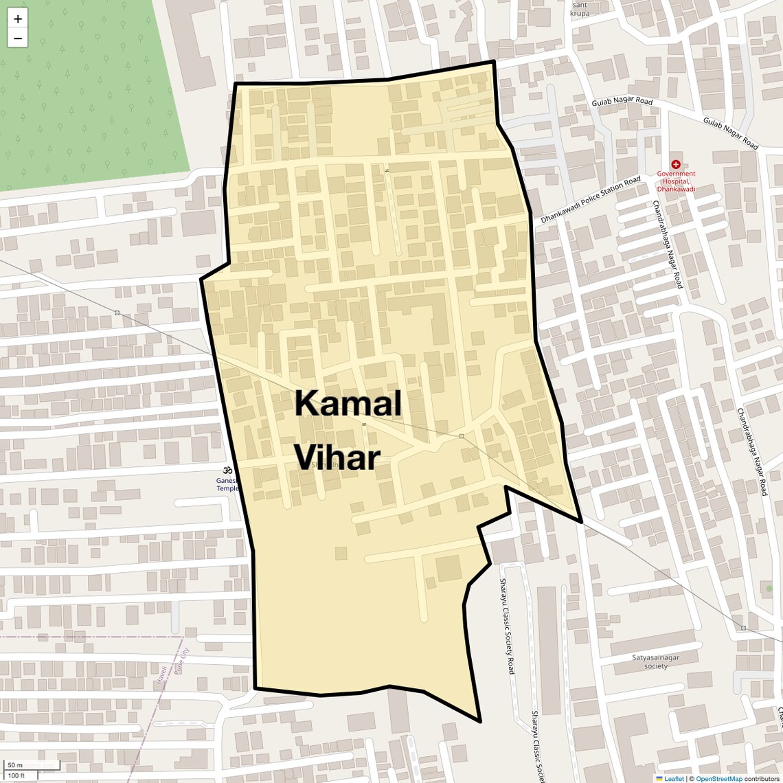 Location Map of Kamal Vihar, Pune