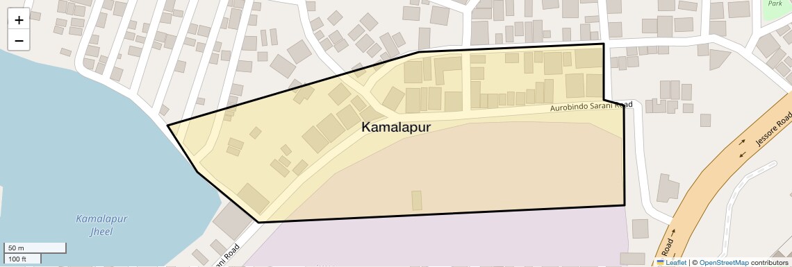 Location Map of Kamalapur, Kolkata