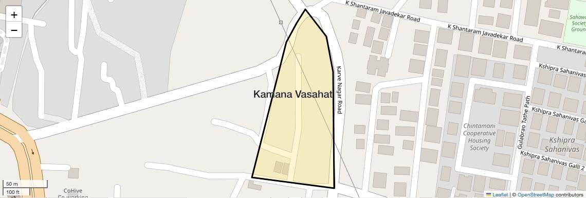 Location Map of Kamana Vasahat, Pune