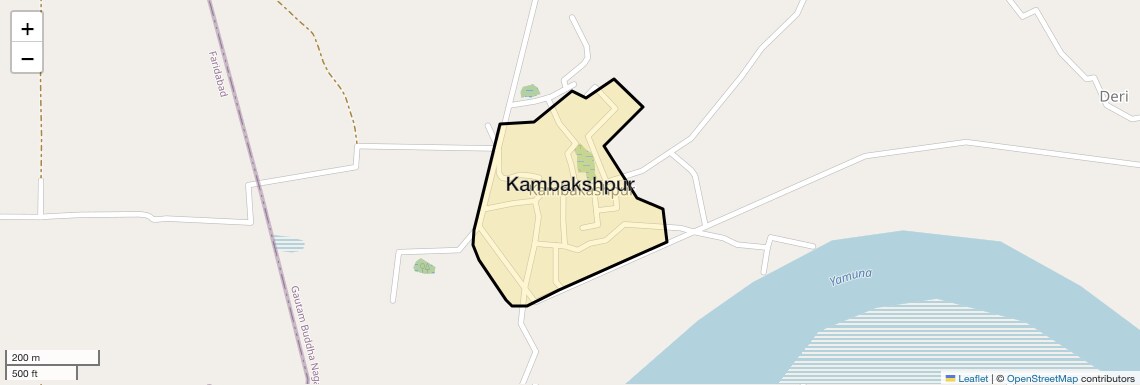 Location Map of Kambakshpur, Noida