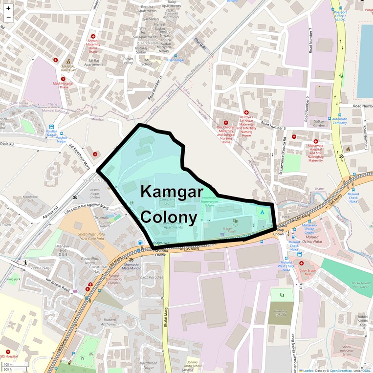 Location Map of Kamgar Colony