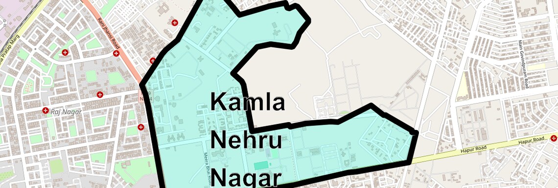 Location Map of Kamla Nehru Nagar, Ghaziabad