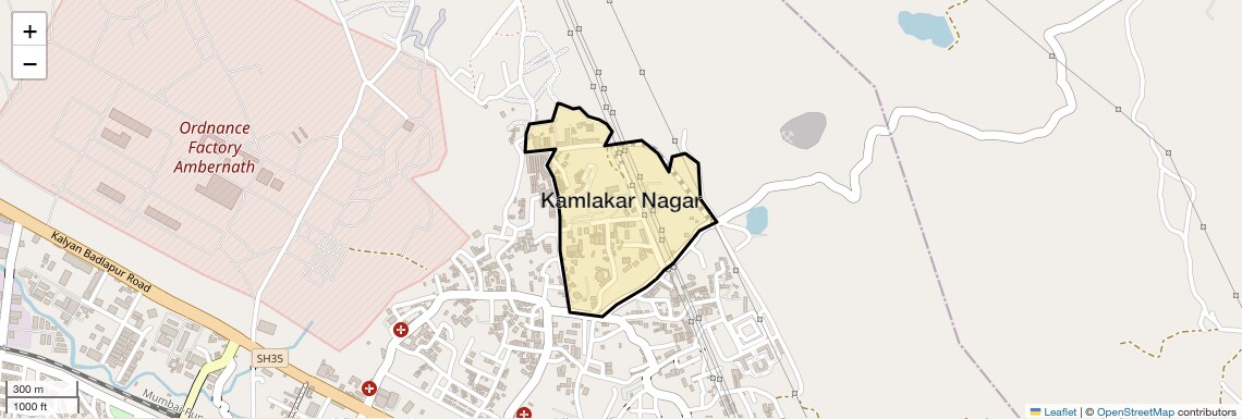 Location Map of Kamlakar Nagar, Thane