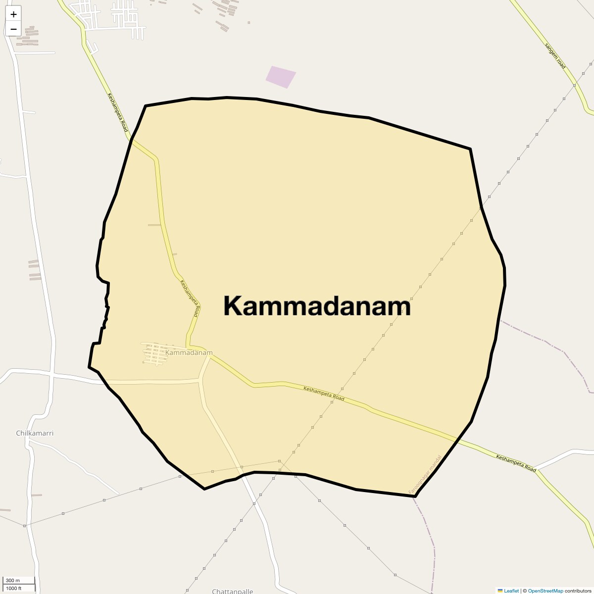 Location Map of Kammadanam, Hyderabad