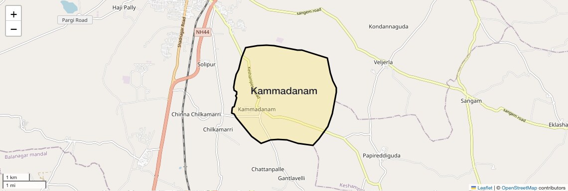 Location Map of Kammadanam, Hyderabad
