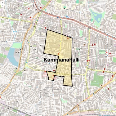 Location Map of Kammanahalli, Bangalore