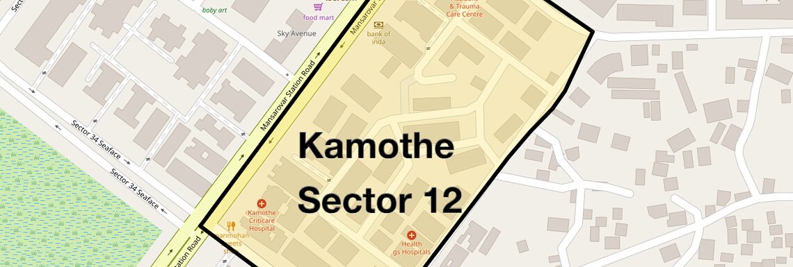 Location Map of Kamothe Sector 12, Navi Mumbai
