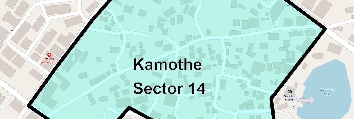Location Map of Kamothe Sector 14, Navi Mumbai