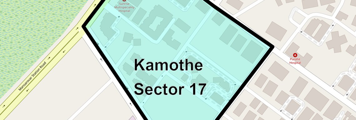 Location Map of Kamothe Sector 17, Navi Mumbai