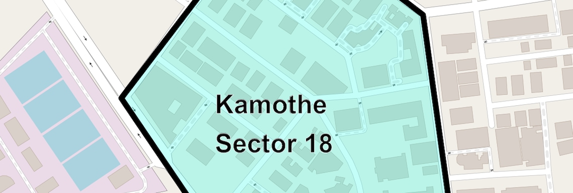 Location Map of Kamothe Sector 18, Navi Mumbai