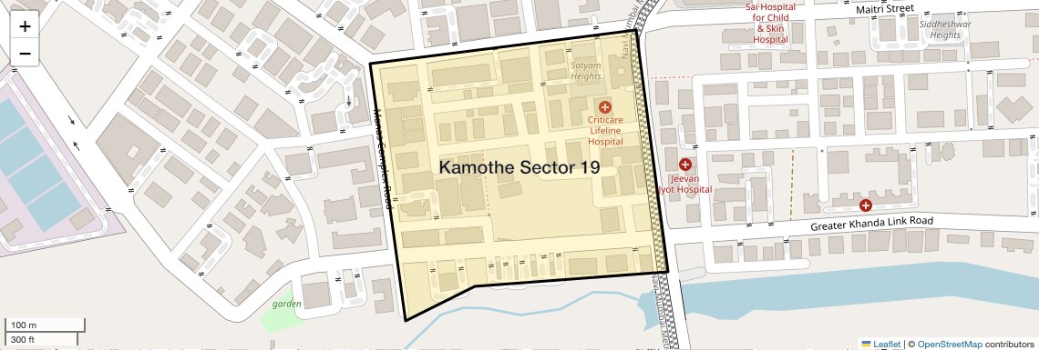 Location Map of Kamothe Sector 19, Navi Mumbai