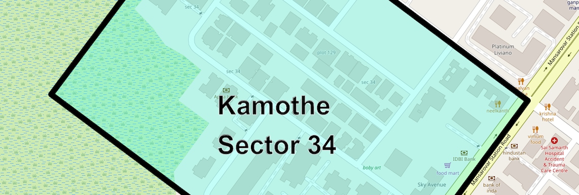 Location Map of Kamothe Sector 34, Navi Mumbai