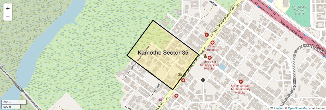 Location Map of Kamothe Sector 35, Navi Mumbai