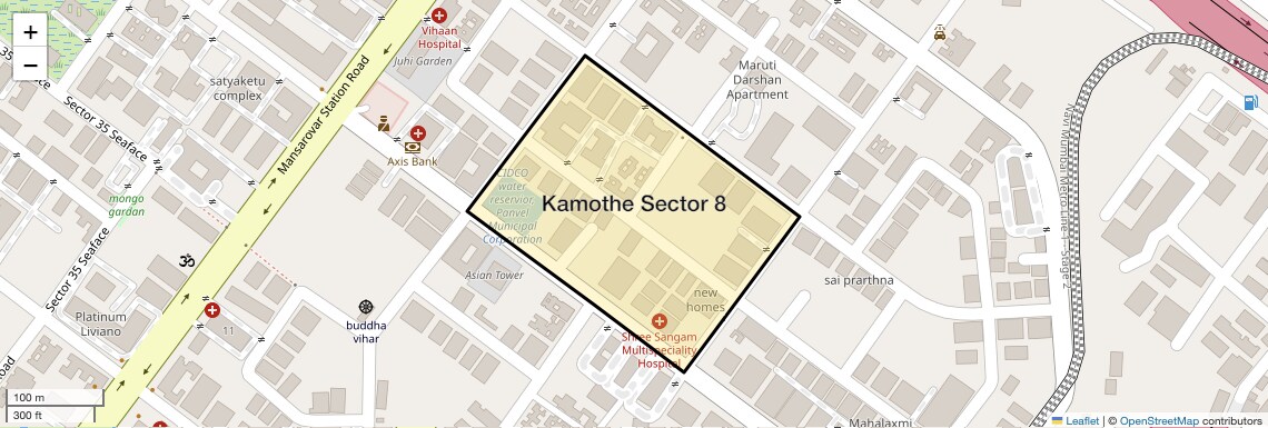 Location Map of Kamothe Sector 8, Navi Mumbai